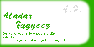 aladar hugyecz business card